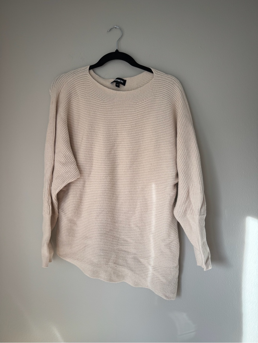 Cozy Cream Ribbed Knit Sweater